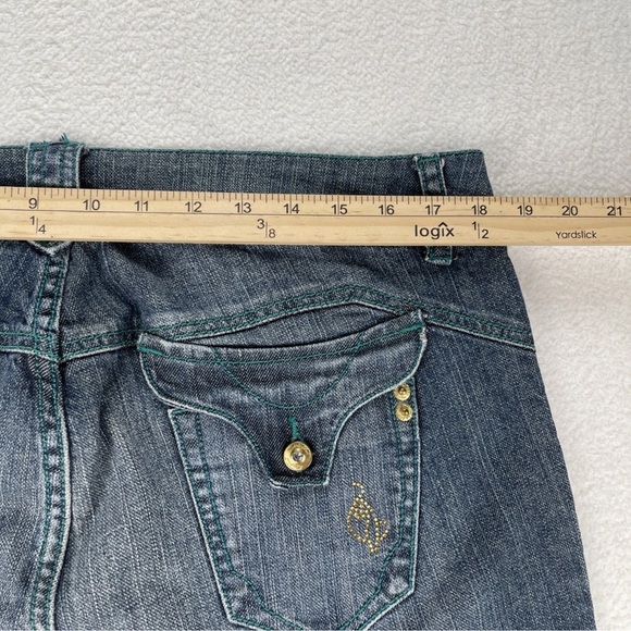 VTG Baby Phat Jeans Y2K Women Sz 20 Flare Med Wash Logo Flap Pockets Tall - Picture 6 of 11